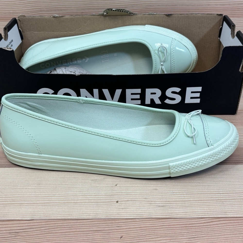 Converse Chuck Taylor Dainty Ballerina Slip On Flats Light Green Woman's Sz 10